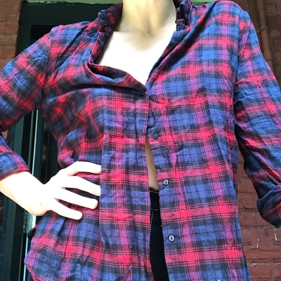 Zara Trafaluc Flannel Blouse - Picture 2 of 2
